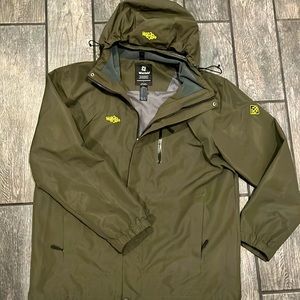Men's Waterproof Ski Jacket Winter Coat Windproof Rain Jacket Olive Green
